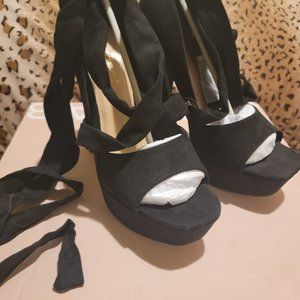 Lace Up Platform Heels